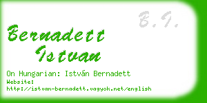 bernadett istvan business card